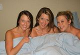 3 girls in a bed